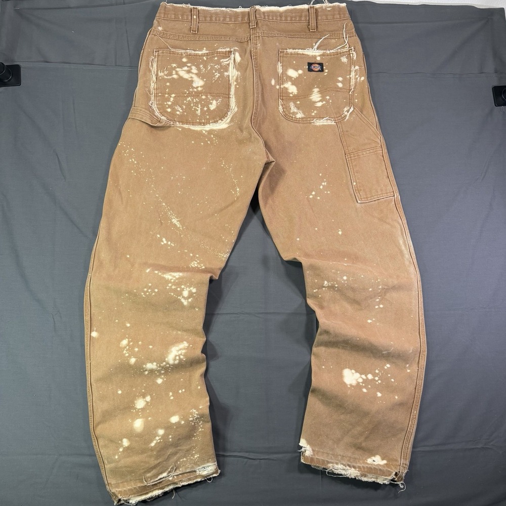 Vintage Dickies Canvas Carpenter Pants Custom Acid Washed Distressed 38X32